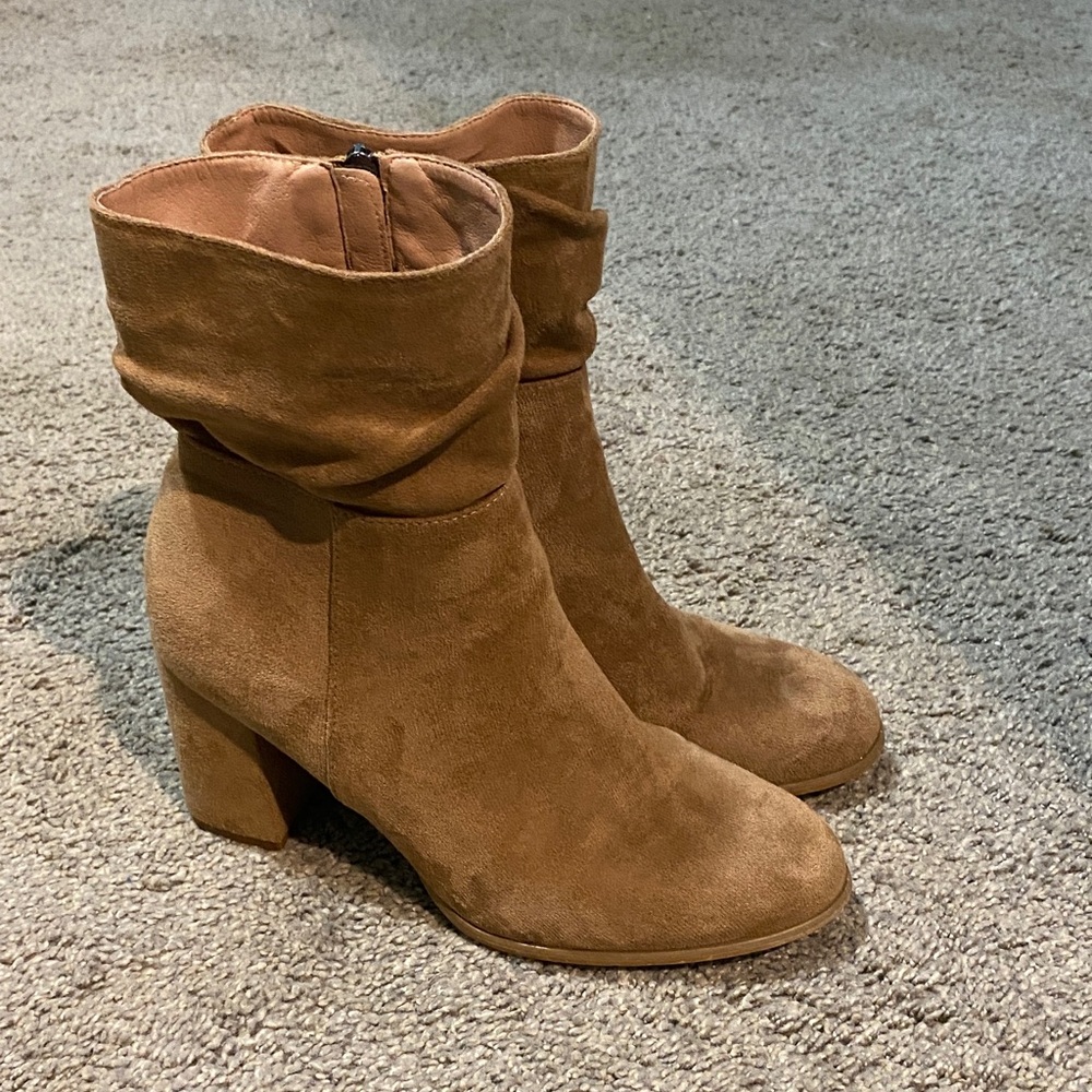 Stylish Tan Suede Ankle Boots